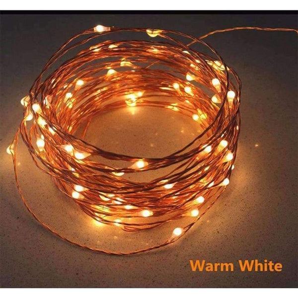 Planet Gates 10M 20M 30M 50M copper wire led fairy light string holiday lighting for Christmas garland wedding party decoration with adaper
