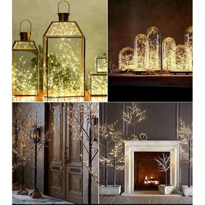 Planet Gates 10M/20M/30M/50M Led Silver/Copper Wire 100/200/300/500 LED String Fairy Starry Lights with Power Adapter (UK,US,EU,AU Plug)