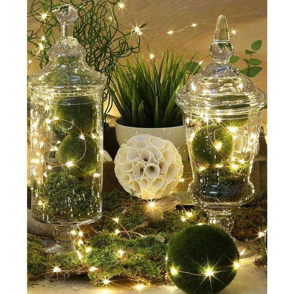 Planet Gates 10M/20M/30M/50M Led Silver/Copper Wire 100/200/300/500 LED String Fairy Starry Lights with Power Adapter (UK,US,EU,AU Plug)