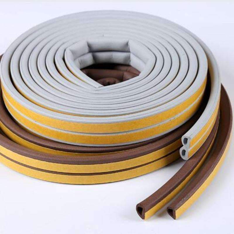 Planet Gates 10M D/E/P Type Self Adhesive Seal Strips Windproof Soundproof Window Door Seal Tape Anti-collision Rubber Strip Hardware Tools