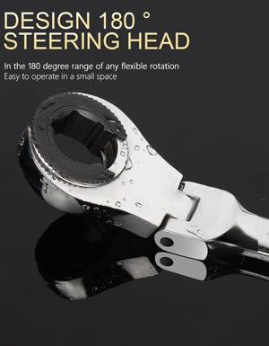 Planet Gates 10mm Activity Fixed Or Active Dual-Use Fast Plum Opening Ratchet Spanners Pipe Wrench 72 Tooth Chrome Vanadium Alloy Steel Car Repair Tools