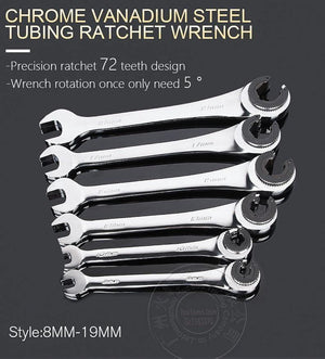 Planet Gates 10mm Activity Fixed Or Active Dual-Use Fast Plum Opening Ratchet Spanners Pipe Wrench 72 Tooth Chrome Vanadium Alloy Steel Car Repair Tools