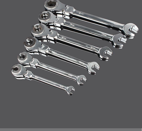 Planet Gates 10mm Activity Fixed Or Active Dual-Use Fast Plum Opening Ratchet Spanners Pipe Wrench 72 Tooth Chrome Vanadium Alloy Steel Car Repair Tools