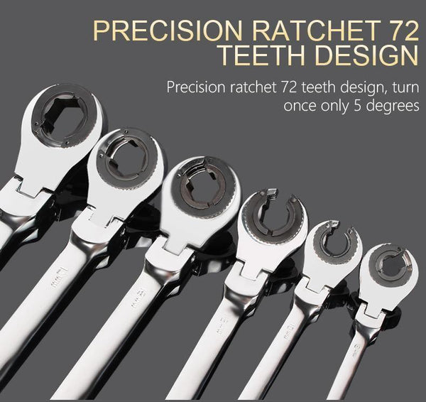 Planet Gates 10mm Activity Fixed Or Active Dual-Use Fast Plum Opening Ratchet Spanners Pipe Wrench 72 Tooth Chrome Vanadium Alloy Steel Car Repair Tools