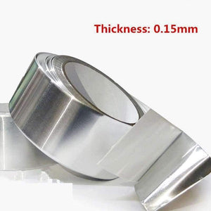 Aluminum Foil Tape 20m* 0.15mm Aluminum Adhesive Tape High Temperature Tape Sealed waterproof shield signal - Planet Gates