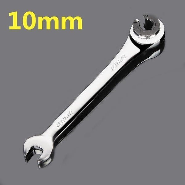 Planet Gates 10mm Fixed Models Fixed Or Active Dual-Use Fast Plum Opening Ratchet Spanners Pipe Wrench 72 Tooth Chrome Vanadium Alloy Steel Car Repair Tools