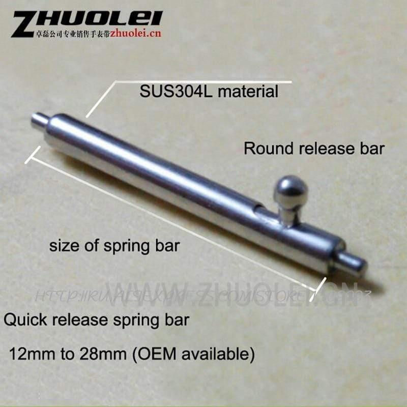 Planet Gates 10mm Quick Release 304 Stainless Steel Watch Spring Bars|Watches for Parts 10pcs per lot 10mm- 26mm width pins accessories