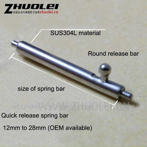 Planet Gates 10mm Quick Release 304 Stainless Steel Watch Spring Bars|Watches for Parts 10pcs per lot 10mm- 26mm width pins accessories