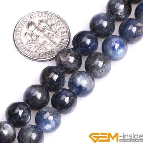 Planet Gates 10mm Round Blue Kyanite Beads,Selectable Size 4mm To 12mm,Fshion Jewelry Beads For Women Bracelet Making,Strand 15" Free Shipping