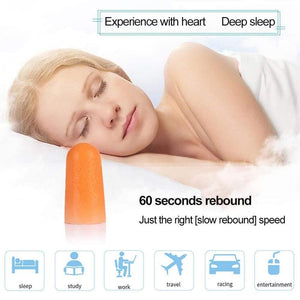 10pairs 3M 1100 Authentic Noise Reduction Norope Ear plug Slow Reboun Foam Soft EarPlugs Sleeping Swimming Protective earmuffs