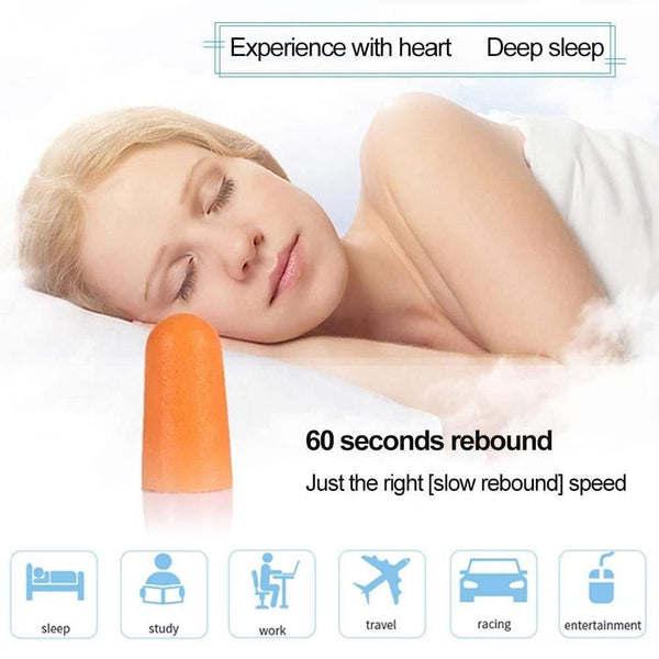 10pairs 3M 1100 Authentic Noise Reduction Norope Ear plug Slow Reboun Foam Soft EarPlugs Sleeping Swimming Protective earmuffs