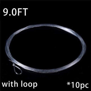 Planet Gates 10pc 9ft / 3X / Tippet 10 pcs 9FT Fly Fishing Leader 3/4/5/6X Clear Tapered Leader Nylon Leader With Loop