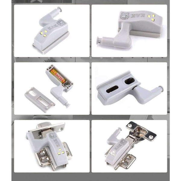 Planet Gates 10PC KAK Universal Hinge Light Kitchen Bedroom Cabinet Cupboard Wardrobe 0.25W Inner LED Sensor Light Furniture Hardware