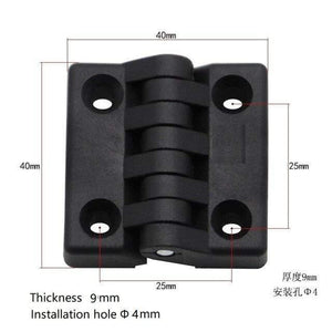 10pc Nylon Small Hinge Black Mini Plastic Door Bearing  Distribution Box Cabinet Door Industrial Box PP Adjustable Damping Hinge