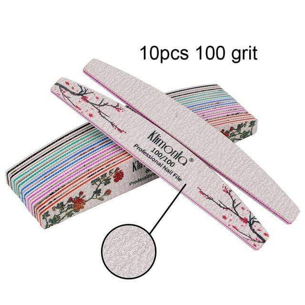 Planet Gates 10pcs 100 Grit 3/5/10pcs lot New Nail File Flower Printed Nail buffer Colorful Lime a ongle 80/100/150/180/240 Professional Manicure Tools