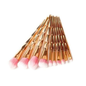 Planet Gates 10PCS 11PCS 10PCS Makeup Brushes Rose Gold Diamond Purple Brush Loose Powder Brush Flat Kit Pincel Maquiagem Make up Brushes