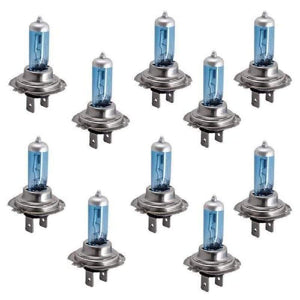 Planet Gates 10PCS 12V 100W  White 6500k  Blue Car Head Light Lamp Bulbs Sponge H7 car lights 12V Universal Car headlight