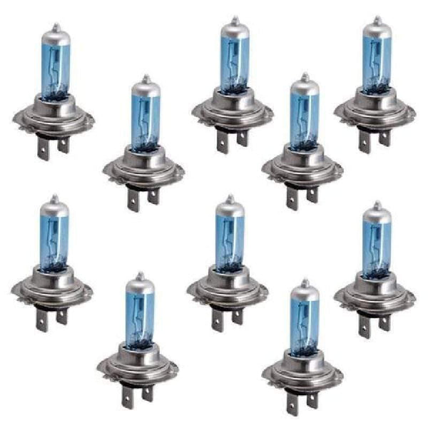 Planet Gates 10PCS 12V 100W  White 6500k  Blue Car Head Light Lamp Bulbs Sponge H7 car lights 12V Universal Car headlight