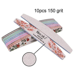 Planet Gates 10pcs 150 Grit 3/5/10pcs lot New Nail File Flower Printed Nail buffer Colorful Lime a ongle 80/100/150/180/240 Professional Manicure Tools
