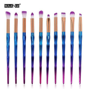 5-20Pcs Diamond Makeup Brushes Set Fan Powder Foundation Blush Eye Shadow Lip Cosmetic Beautiful Make Up Brush Tools - 10Pcs 2