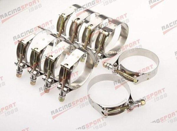 Planet Gates 10PCS 2" inch Turbo Pipe Hose Coupler T-bolt Clamp Stainless Steel 54-62mm