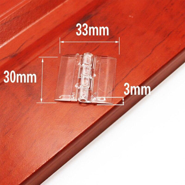 10Pcs 25X33mm 30X33mm 45x33mm 65x42mm  Plastic Folding Hinges Transparent Plexiglass Hinge Durable Clear Acrylic