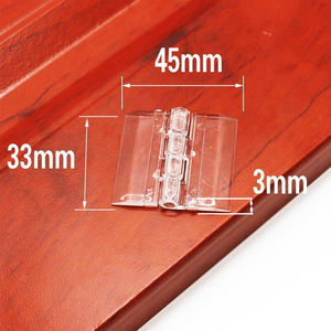 10Pcs 25X33mm 30X33mm 45x33mm 65x42mm  Plastic Folding Hinges Transparent Plexiglass Hinge Durable Clear Acrylic