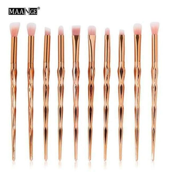5-20Pcs Diamond Makeup Brushes Set Fan Powder Foundation Blush Eye Shadow Lip Cosmetic Beautiful Make Up Brush Tools - 10Pcs 3