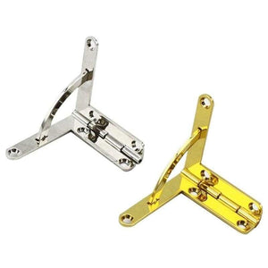 Planet Gates 10Pcs 33x30mm Antique Jewelry Boxs Hinge Max Open 90 deg/Support Iron Spring Hinge Retro Bronze For Miniature Furniture Hinge