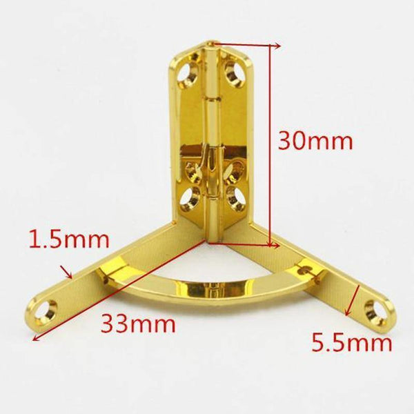 Planet Gates 10Pcs 33x30mm Antique Jewelry Boxs Hinge Max Open 90 deg/Support Iron Spring Hinge Retro Bronze For Miniature Furniture Hinge