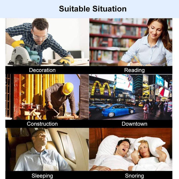 10Pcs 3M 311-1250 E-A-R Push-Ins Corded Noise Reduction Earplugs 33dB Highest NRR Comfortable Ear Plugs Work Travel Foam Earplug (10 pairs)