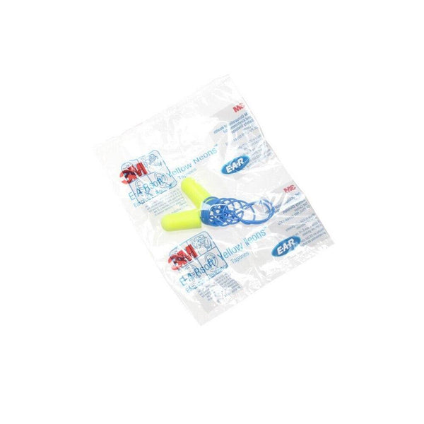 10Pcs 3M 311-1250 E-A-R Push-Ins Corded Noise Reduction Earplugs 33dB Highest NRR Comfortable Ear Plugs Work Travel Foam Earplug (10 pairs)