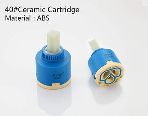 Planet Gates 10pcs 40mm Ceramic Cartridge for Faucet Mixer Low Torque Spindle Free Rotation Flat Base kitchen Faucet Accessories F50