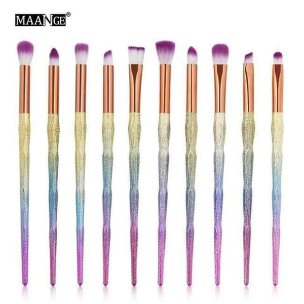 Planet Gates 10pcs 5-20Pcs Diamond Makeup Brushes Set Fan Powder Foundation Blush Eye shadow Lip Cosmetic Beautiful Make Up Brush Tools