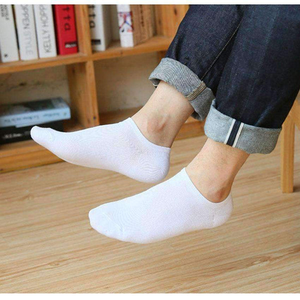 Planet Gates 10 бр. = 5 чифта плътни памучни чорапи за мъже, невидими чорапи до глезена, дишащи тънки чорапи тип лодка, невидими чорапи, размер 38-42 EUR