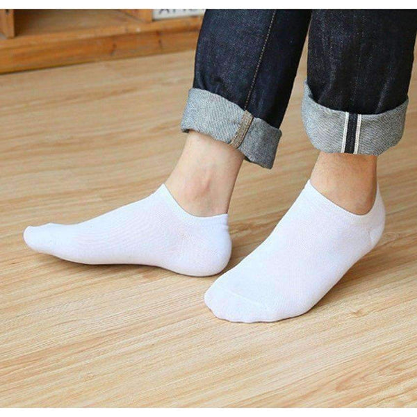 Planet Gates 10 бр. = 5 чифта плътни памучни чорапи за мъже, невидими чорапи до глезена, дишащи тънки чорапи тип лодка, невидими чорапи, размер 38-42 EUR