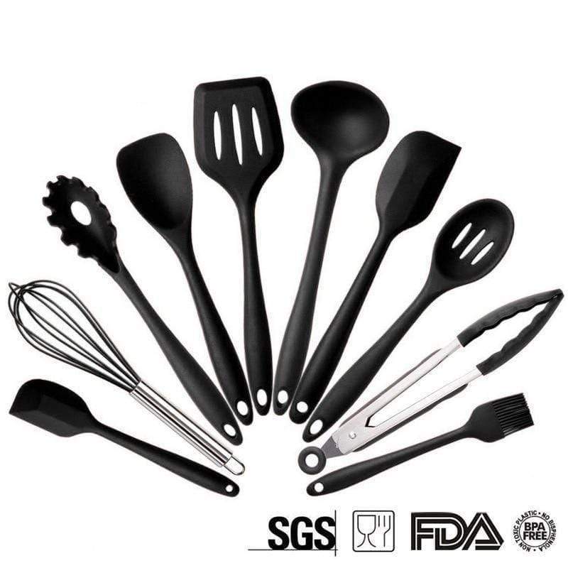 Planet Gates 10pcs 5pcs Silicone Cooking Utensils Sets Heat Resistant Kitchenware Baking Utensils Kitchen Cooking Tools Set Accessories