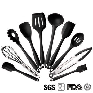 Planet Gates 10pcs 5pcs Silicone Cooking Utensils Sets Heat Resistant Kitchenware Baking Utensils Kitchen Cooking Tools Set Accessories