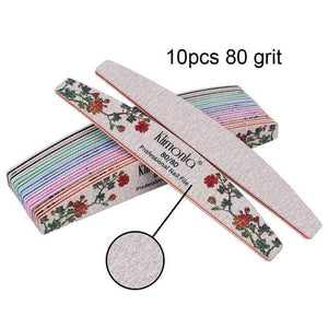 Planet Gates 10pcs 80 Grit 3/5/10pcs lot New Nail File Flower Printed Nail buffer Colorful Lime a ongle 80/100/150/180/240 Professional Manicure Tools