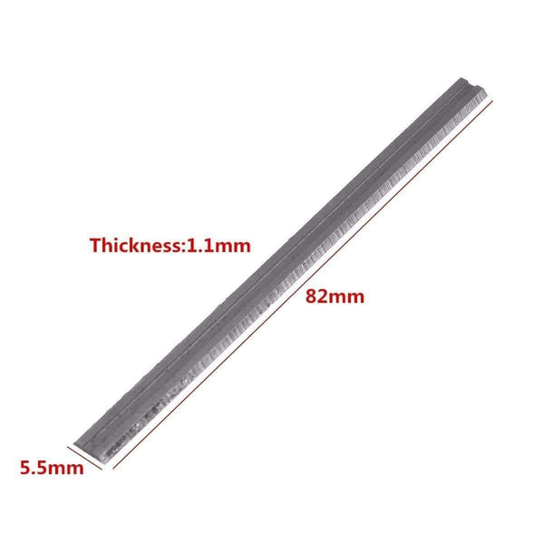 Planet Gates 10Pcs 82mm x 5.5mm Reversible Carbide Planer Blades For Cutting Soft Hard Woods Ply-wood Board Woodworking Power Tool