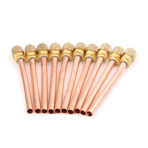 10pcs Air Conditioner Refrigeration Access Valves 6mm OD Copper Tube Filling Parts Drop Shipping  Whosale Dropship