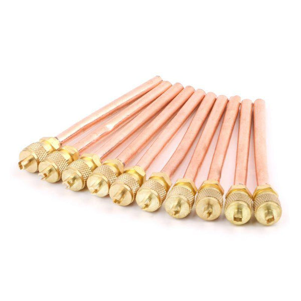 10pcs Air Conditioner Refrigeration Access Valves 6mm OD Copper Tube Filling Parts Drop Shipping  Whosale Dropship