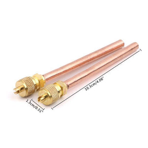 10pcs Air Conditioner Refrigeration Access Valves 6mm OD Copper Tube Filling Parts Drop Shipping  Whosale Dropship