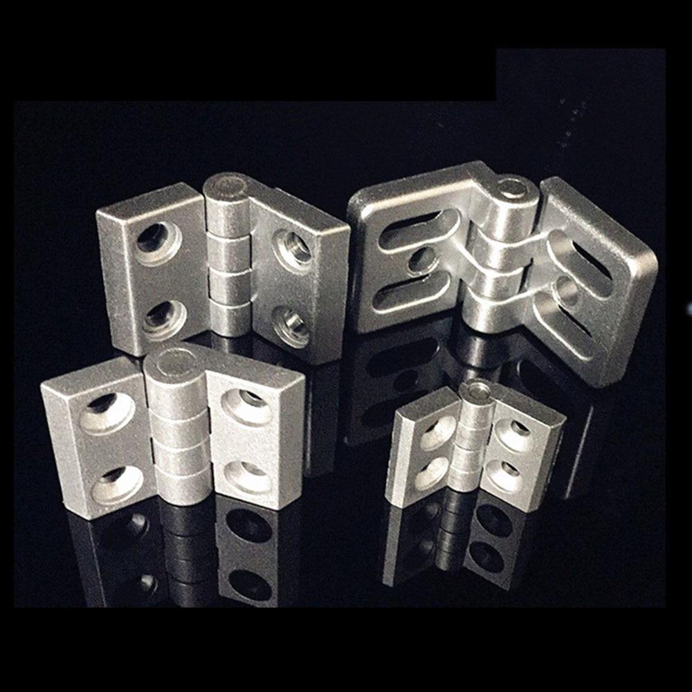 10PCS Aluminum Extrusion Profile For 2020 3030 3040 4040 Metal Hinge Zinc Alloy Hinge With Screw And Nut
