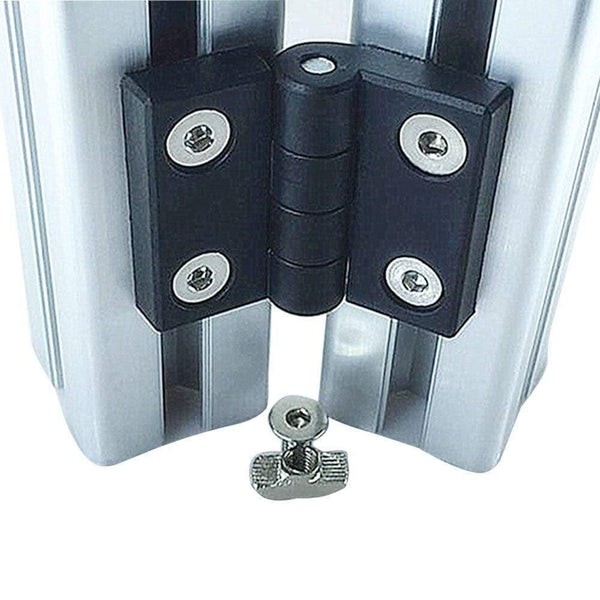 10PCS Aluminum Extrusion Profile For 2020 3030 3040 4040 Metal Hinge Zinc Alloy Hinge With Screw And Nut