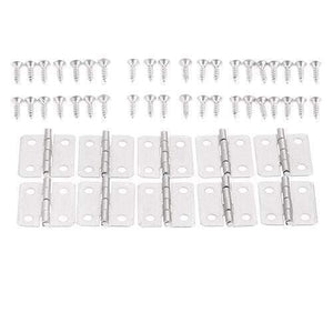 10Pcs Antique Door Cabinet Luggage Hinges Jewelry Wood Boxes Hinge Furniture Decoration W/Screw 18*16mm Bronze/Silver/Gold