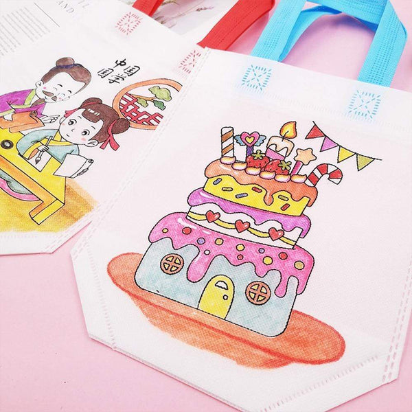 Planet Gates 10Pcs Antistress Puzzles Educational Toy for Children DIY Eco-friendly Graffiti Bag Kindergarten Hand Painting Materials