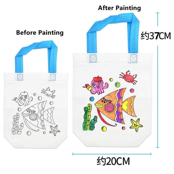 Planet Gates 10Pcs Antistress Puzzles Educational Toy for Children DIY Eco-friendly Graffiti Bag Kindergarten Hand Painting Materials