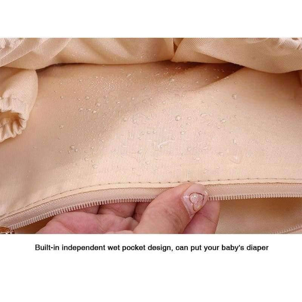 Planet Gates 10Pcs Bamboo Inserts Brand Designer Fashion  Maternity Nappy Bag Large Capacity Baby Diaper Bag Travel Backpack Nursing Bag for Baby Care