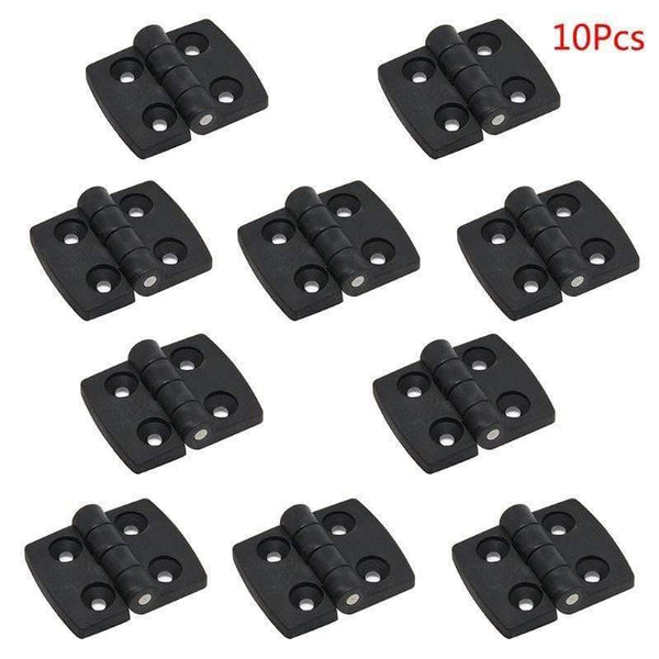 10PCS Black Plastic Door Bearing Butt Hinges Cabinet Drawer Jewellery Box Hinge